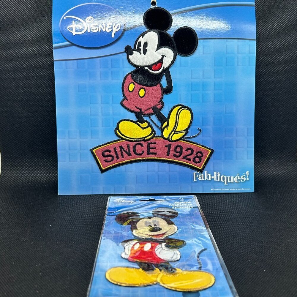 New in package Lot of 2 Mickey Mouse Fab-lique's!  & Simplicity Applique